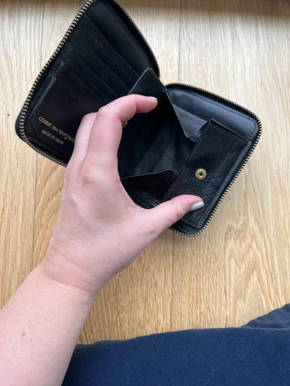 Comme Des Garcons Black Portafoglio Classic Logo Wallet